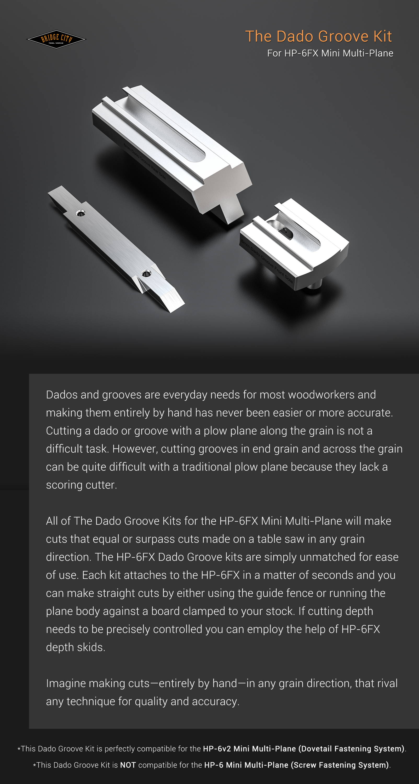 HP-6FX Dado Groove Kit – Bridge City Tool Works